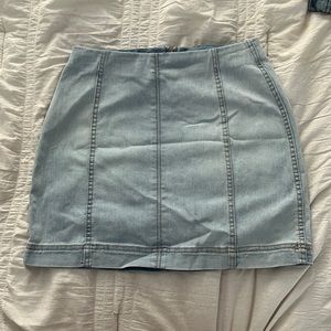 jean skirt with zipper